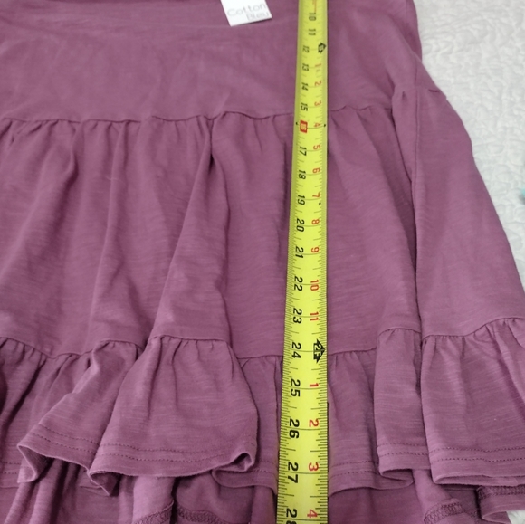 COTTON BLEU Womens Purple Crew Neck Ruffle Tank Top Size Small - Picture 3 of 6